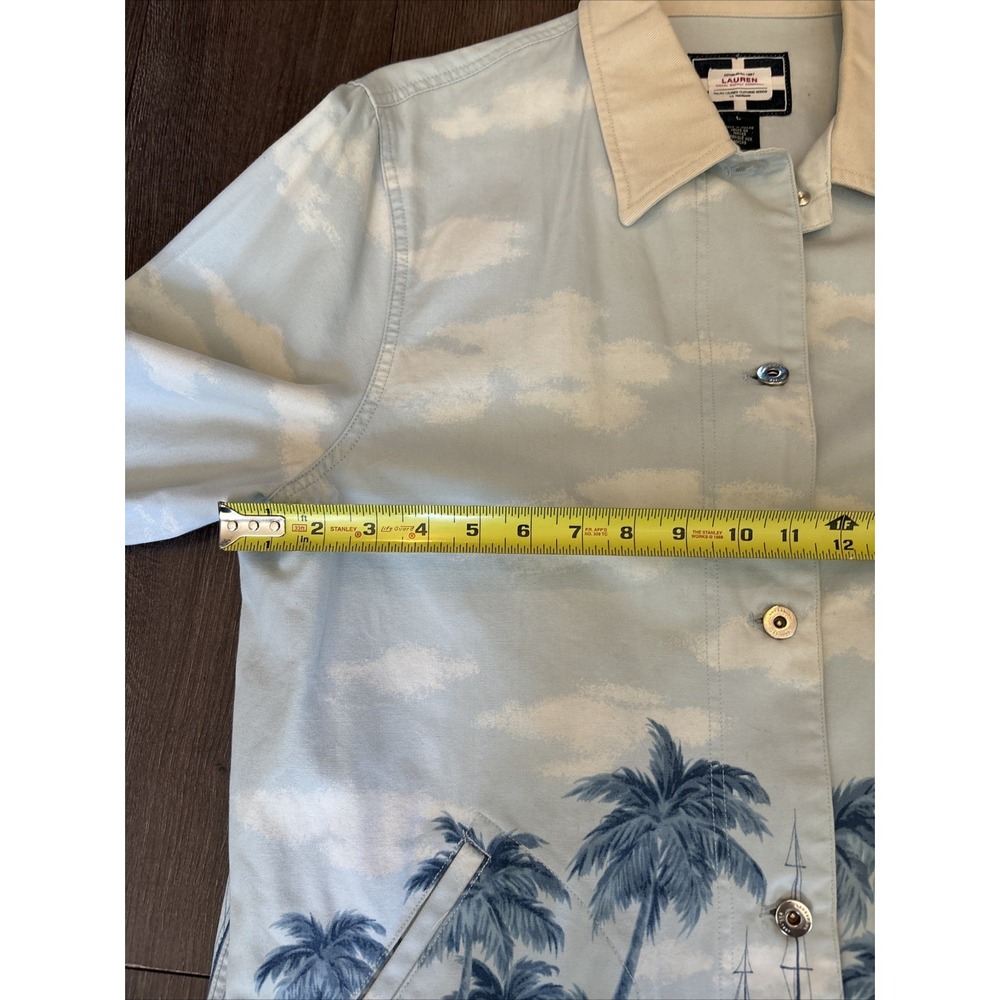 Vintage Ralph Lauren Naval Supply AOP Chore Coat Barn Jacket Nautical Tropical L - Picture 14 of 16